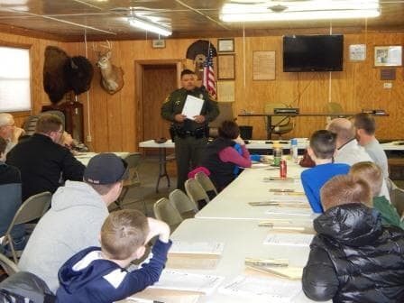 Hunter education on the range